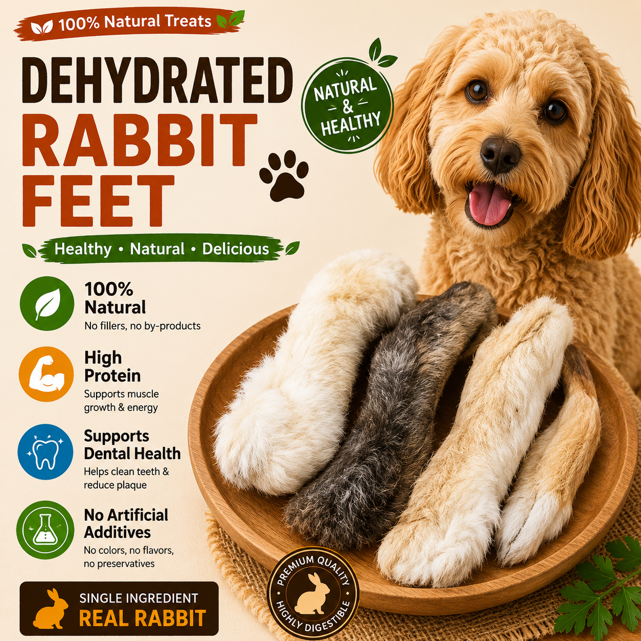 Dehydrated Rabbit Feet