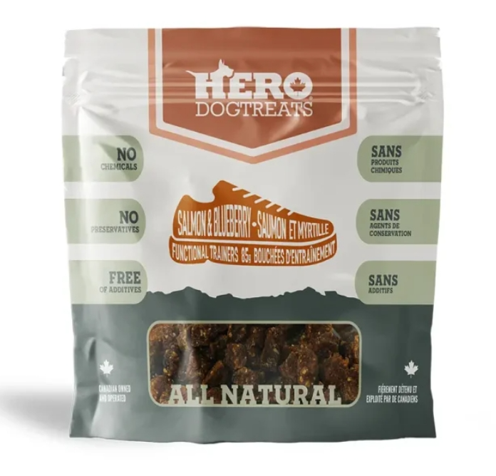 Hero Dehydrated Dog Treats – Salmon & Blueberry Functional Trainers